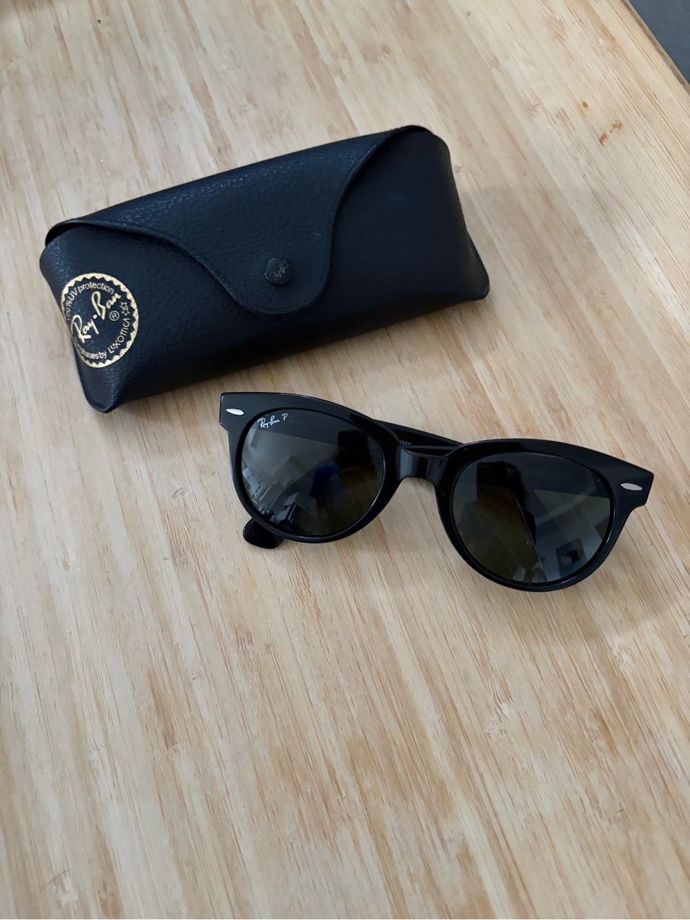 Ray-Ban Black Cat-Eye Sunglasses with Case
